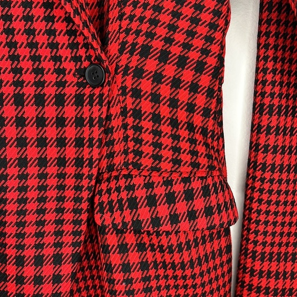 Zara red houndstooth blazer romper XS - Picture 9 of 14